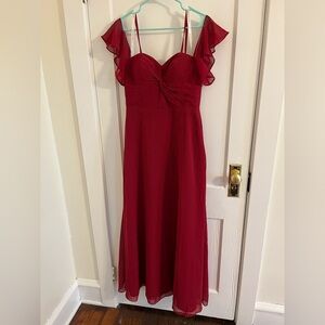 Azazie Juna burgundy bridesmaid dress